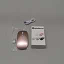 Mouse for MacBook Wireless Bluetooth Mouse Laptop MacBook Air Mac Pro Rechargeable Silent PC iPad Optical Mouse with Dual Mode Switch Bluetooth 5.2/3.0 and 2.4GHz USB Type-C Receiver Rose Gold
