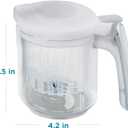 Replacement Stirring Cup & Blade with Steaming Basket for EVLA'S Baby Food Maker - White