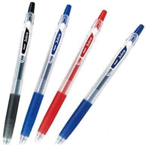 Pilot Juice Retractable Premium Gel Ink Roller Ball Pens, Ultra Fine Point 0.38mm, Black, Blue, Red and Blue Black Ink, Each 1 Pen- value Set of 4