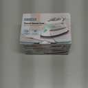 BEAUTURAL Mini Travel Steam Iron for Clothes with Dual Voltage, Temperature Control, Non-Stick Soleplate and Cord Storage, Ideal for Sewing, Quilting and Handcraft (White)