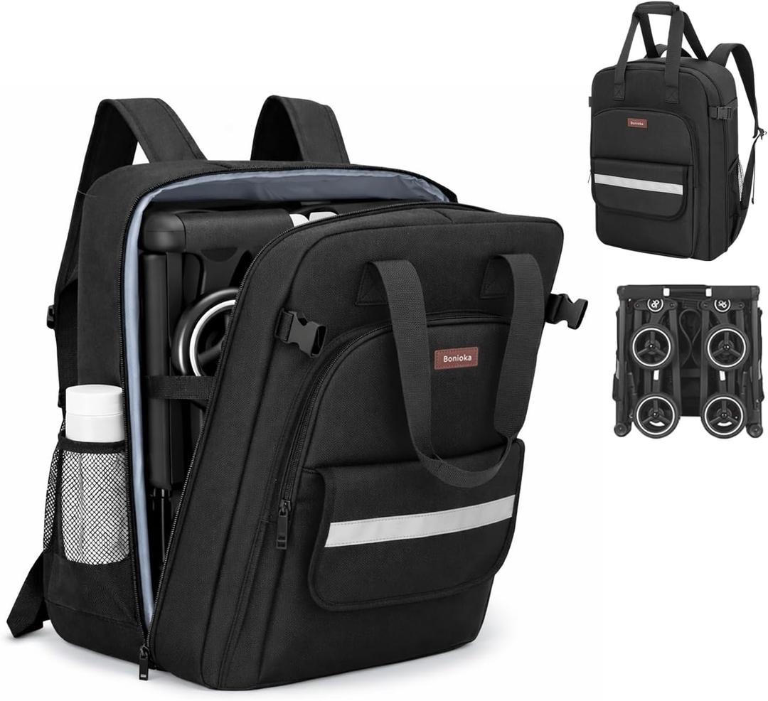 Stroller Bag for Airplane Compatible with GB Pockit & Pockit Air Plus, Stroller Travel Backpack with Pockets, Padded Protective Gate Check Bag, Carry-On Size, GB Pockit Stroller Accessories (Bag Only)