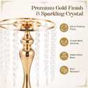 12 Pcs Gold Wedding Centerpieces for Tables Crystal Flower Stand
