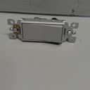 Leviton 15 Amp, 120/277 Volt, Decora Rocker 3-Way AC Quiet Switch, Residential Grade, Grounding, 5603-2GY, Gray