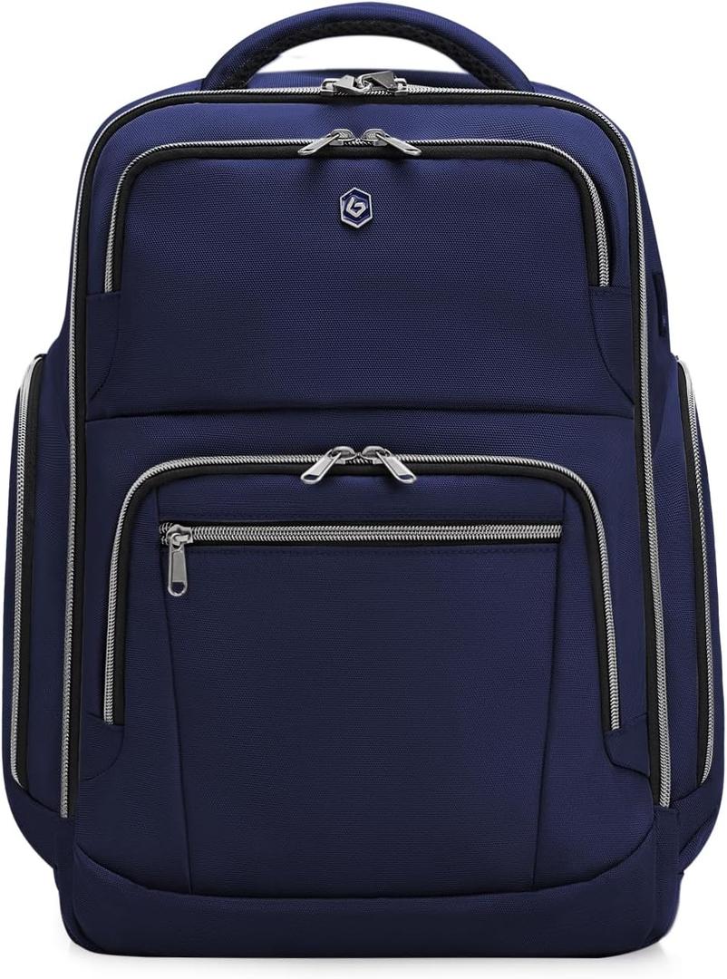 Blue Quartz Laptop Computer Backpack for Men Women, College Backpack fit 16Inch Laptop, Anti Theft Backpack with RFID Blocking, Travel Carry On Backpack, Business Work Pack (Blue)