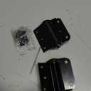 QCAA Adjustable Spring Hinge, Half Surface, 3", Black, 2 Pack(1 Pair), Made in Taiwan