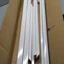 Outvita Handrails for Outdoor Steps, Wrought Iron Handrail Fits 3 or 4 Steps, Transitional Handrail with Installation Kit, Stair Railing for Concrete Steps or Wooden Stairs(White)