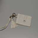Small Wristlet Wallets for Women RFID Credit Card Holder Wallet Keychain Wristlet Wallet Credit Card Wallets for Women (Beige)