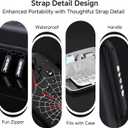 2 x Carrying Case (2025) for Switch 2, Slim Hard Shell Protective Travel Case with Black Spider Design, Game Card Storage, Fits Console with Attached Controllers, for Teen and Adult Gamers