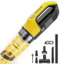 XenonLab Handheld Vacuum Cordless 1.1 Pounds Car Vac 10000PA Hand Held Vacuums 4in1 Hand Vac Cordless Rechargeable HEPA Filter Large Capacity Dust Cup for Car Office Home Pets Hair (Yellow)