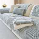 Jecpuo Washable Pet Couch Cover Protector for Sectional Sofa Armrest Headrest Covers Pad Anti-Slip Pet Friendly Boho Loveseat Slipcovers (1pc/36"x 83"/Rectangular, Light Gray)