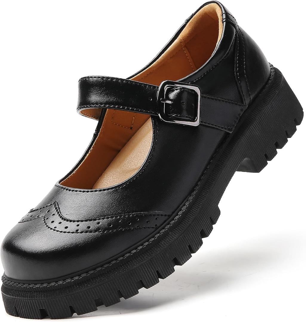 Mary Jane Shoes Women Mary Janes for Women Platform Ladies Non Slip Chunky Maryjane Flats Shoe Casual Dress Comfortable School Shoes. 9.5 Size