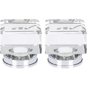 DOITOOL Clear Square Crystal Drawer Knobs 1.37In Stylish Cabinet Handles for Dressers Wardrobes Kitchen Furniture Hardware Set of 2