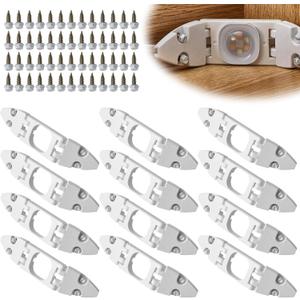 Cinnvoice Gable Light Clips Compatible with Govee H706 with Screws Compatible with Govee Pro Permanent Outdoor Lights with Roof Pitches Cable Management (White,12 Pack)