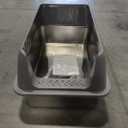 Enclosed Stainless Steel Cat Litter Box with Lid Extra Large Litter Box for Big Cats XL Metal Litter Pan Tray with High Wall Sides Enclosure, Non-Sticky, Anti-Leakage, Easy Cleaning