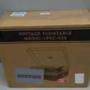 LP&No.1 Record Player with Stereo Speakers, 3-Speed Belt-Drive Turntable for Vinyl Records with Wireless Playback and Auto-Stop,Walnut Wood