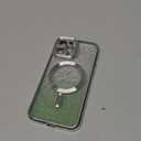 Hython for iPhone 12 Pro Case Glitter, Compatible with MagSafe Love Heart Magnetic Clear Phone Cases for Women Girls, Full Camera Protection Sparkle Plating Shockproof Protective Cover, Silver