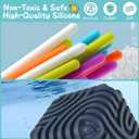 BunnyBoo Sensory Activity Board, 3D Silicone Toys for Kids with Autism & ADHD,Sensory Fidget Toys for Anxiety Relief, Calming & Focusing, BPA-Free, 15 Colorful Strings, Storage Bag(Black)