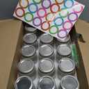 Glass Mason Jars 16 oz with Airtight Lids and Bands - 15 Pack Regular Mouth Pint Canning Jars for Pickling, Meal Prep, Overnight Oats, Dry Food & DIY Crafts - Includes 24 Stickers & Brush