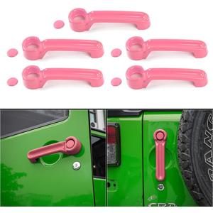 JeCar Door Handle Cover Kits for Jeep Wrangler JK 2007-2018/2008-2012 Jeep Liberty / 2007-2011 Dodge Nitro, Pink