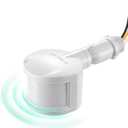 EDISHINE Motion Sensor, 180-Degree Replacement Motion Detector for Security Floodlights, 120V Adjustable Time & Detection Sensitivity Range Up to 60 Feet, 3 Modes Pir Motion Sensor, White, UL Listed