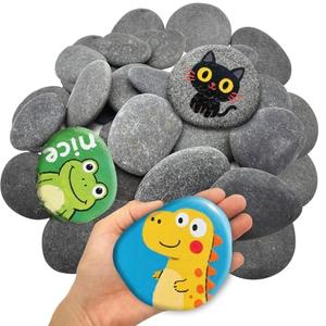 RITOLLO 26PCS River Rocks for Painting 2-3 Inch Painting Rocks Flat Smooth Rocks to Paint Natural Rock Painting Bulk for Kids, Stones for Arts & Crafting Gift