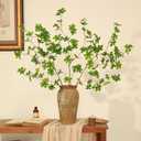 Floweroyal 3pcs Artificial Greenery Stems 43.3" Faux Branches for Vase Filler Fake Green Plants for Home Office Party Wedding Decoration