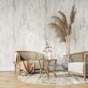 VEELIKE Beige Concrete Wallpaper Peel and Stick Textured Metallic Plaster Wallpaper for Bedroom Bathroom Living Room 32''x118'' Removable Waterproof Concrete Contact Paper for Countertops Accent Wall