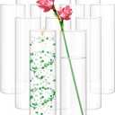 12 Pack Glass Cylinder Vases 12 Inch Tall Clear Flower Vase for Centerpieces, Hurricane Floating Candle Holder Wedding Decorations, Floral Vase Bulk for Table Shelf Party Home Deco (12 x 3.35 Inch)