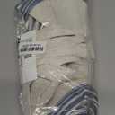 DriftAway Chris Double Layer Linen Blackout Tie Up Curtains Thermal Insulated Fully Lined Vertical Striped Balloon Roman Shade Bathroom Window Adjustable Rod Pocket 25 Inch by 47 Inch Jean Navy