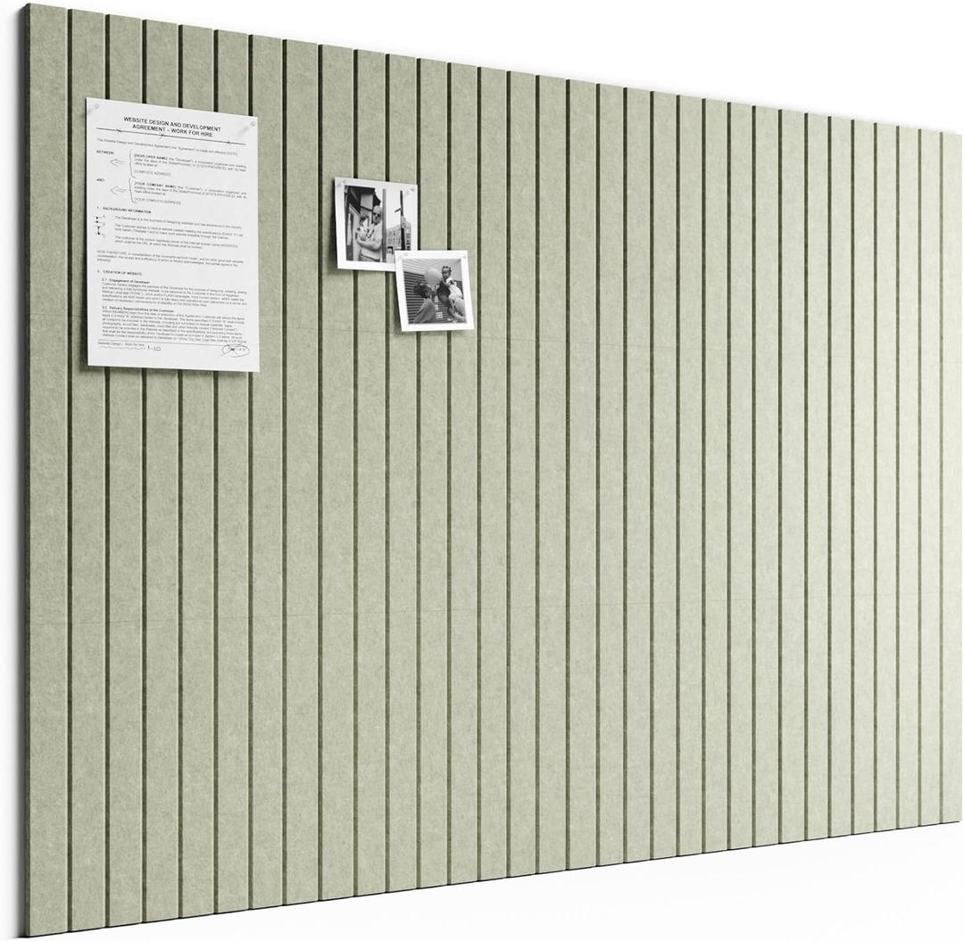 Bumusty Large Cork Board Alternative-48 x 36" Felt Bulletin Board Tiles, with 30 Pushpins, 70 Adhesive Tabs, Fine-Stripe 12-Pack, Cork Boards for Office Push Pin Board Felt Board-Sage