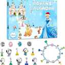 New Advent Calendar 2025 for Girls, Christmas 24 Days Countdown Calendar with 2 Bracelets and 22Pcs Unique Cartoon Charm Princess Beads, Christmas Toy Gifts for Girls Kids Teens Children (Colorful)