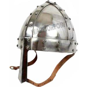 Medieval Norman Nasal Helmet Crusader Normannen Knight Armor Helm with Pre-Fitted Adjustable Inner Liner Warrior Helmets Adult, Medium