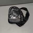 Shrrie Clear Bag for Stadium Events Transparent Crossbody Sling Bag for Women & Men - Stadium Approved, Concerts & Sports (1-2 Two-toned Black)