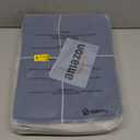 Large Storage Baskets- 15.7x11.8x8.26 inch Storage Bins for Shelves and Closet Organizing, Foldable Fabric Bin for Home Organization Clothes and Laundry (3-Pack, White&Blue)