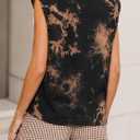 SOFIA'S Choice Women Shoulder Pad Tops Sleeveless Tank Top Black H X-Large (XL)