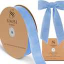 Light Blue Velvet Ribbon 1.5'' 25 Yards for Christmas Tree, Gift Wrapping, Flower Bouquet, Wreath Decorations, Bow Making (1.5 x 900 in)