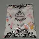 Gardenwed Chiffon Floral Dresses Summer Midi Wedding Guest Dress V Neck for Women Elastic Waist (3X-Large)