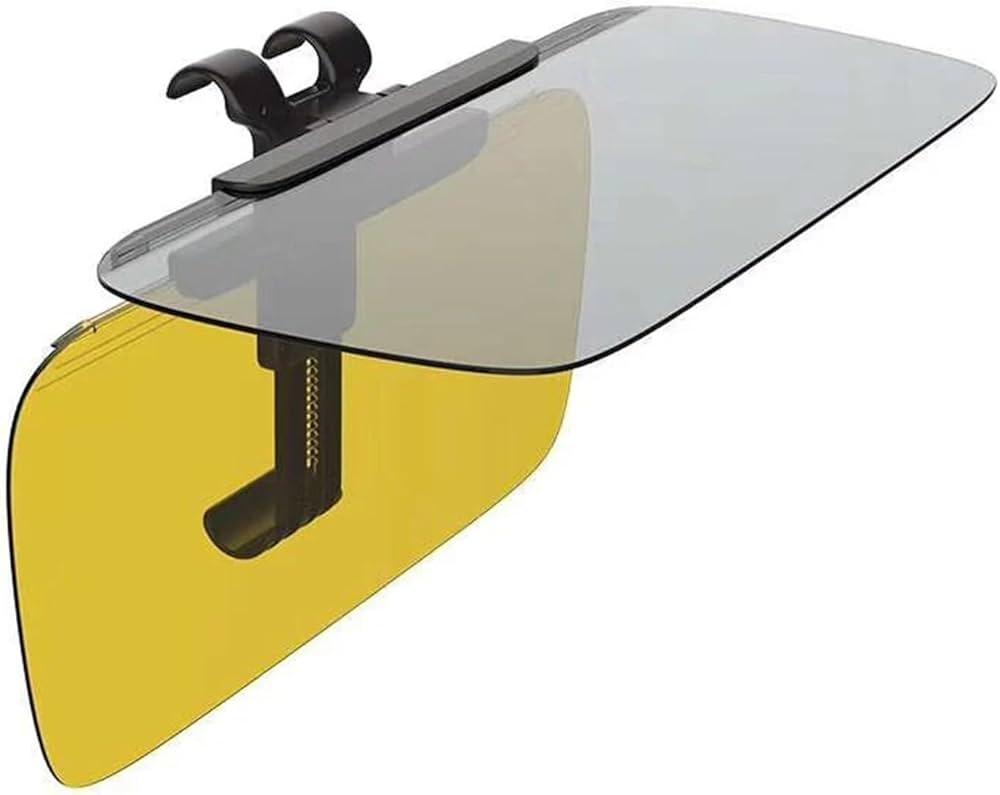 Sun Visor Car Big Sun Visor HD Dazzling Glasses Driving Folding Flip Down Mirror Spring Clip Day Night Anti-glare Clear View Visor Sunshade