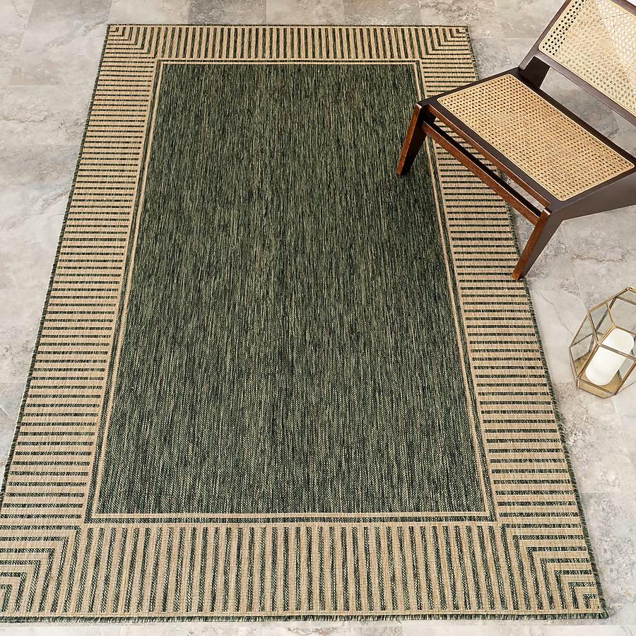Asha Simple Striped Indoor/Outdoor Area Rug 4' x 6'