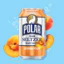 Polar Seltzer Water Georgia Peach, 12 fl oz cans, 18 pack