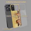 Compatible with iPhone 17 Pro Max Artistic Printing Case, Sistine Madonna Angels by Raphael Oil Painting Case, Black Silicone Glass Protective Cover