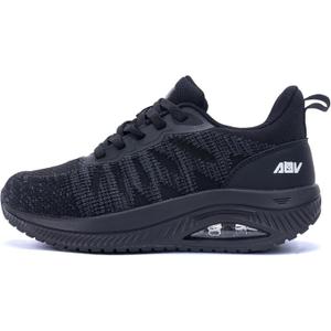 Women's Walking Shoes with Arch Support Plantar Fasciitis Relief Athletic Tennis Sneakers for Gym Workout Exercise US 6.5-11 (Black/Black) Women's Walking Shoes with Arch Support Plantar Fasciitis Relief Athletic Tennis Sneakers for Gym Workout Exercise US 6.5-11 (Black/Black)