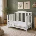Dream On Me Premium 2-in-1 Baby Swan Crib & Toddler Mattress, Made in USA