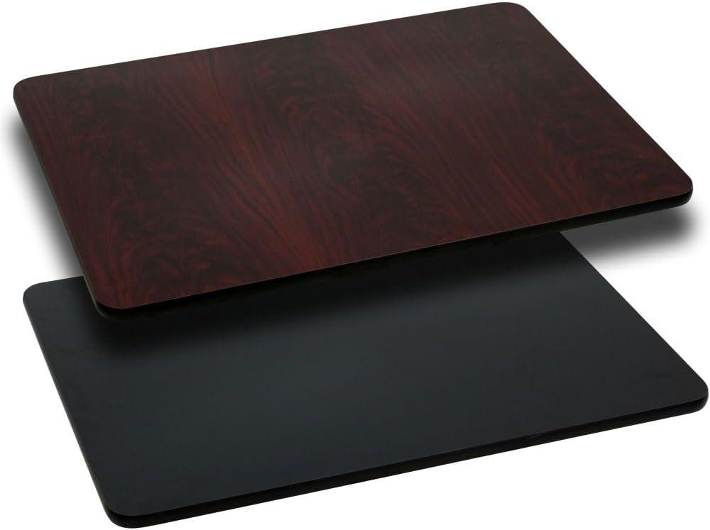 Flash Furniture Glenbrook 30'' x 60'' Rectangular Table Top with Black or Mahogany Reversible Laminate Top (Pack of 1)