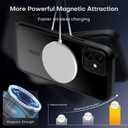 TOCOL for iPhone 12 Case, Compatible with Magsafe, Full Camera Protection, Built-in Magnetic Ring, Translucent Matte Phone Case for iPhone 12 6.1 inch (Black)