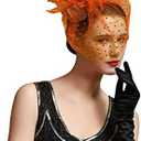 Comott Fascinators Hat Feather Headband Women's Fascinators Tea Party Headwear with Clip Derby Hat for Girls and Women