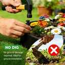 100ft,1.5in Tall Landscape Edging Kit with 150 Spikes, Not Digging Flexible Plastic Edge Border for Landscaping, Lawn, Garden, Flower Beds, Yard, Paver, Playground, Fence, Pathway,3pack, 33ft Each