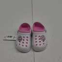 Childrens White Pink Clogs With Smile Design Girls Tie Dye Happy Face Slip On Size 5