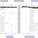 2 x 2026 Planner, Weekly and Monthly Calendar Planner , Jan 2026 - Dec 2026, Hardcover Calendar Planner with Tabs, Spiral Bound, Inner Pocket, Agenda Notebook for Office School Supplies, 6.2" x 8.5" - Pink Blossoms