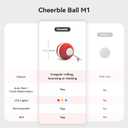 Cheerble Interactive Cat Ball Toy, Automatic Moving Ball Toy for Indoor Cat Kitten, Electric Pet Toy Fun Gift with Light, High Energy Cat Toys, Red